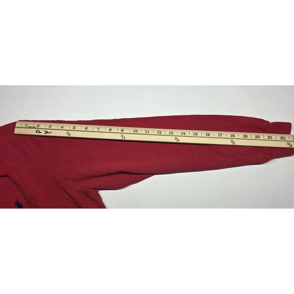 Polo Ralph‎ Lauren Mens Size M Red Long Sleeve Polo Shirt